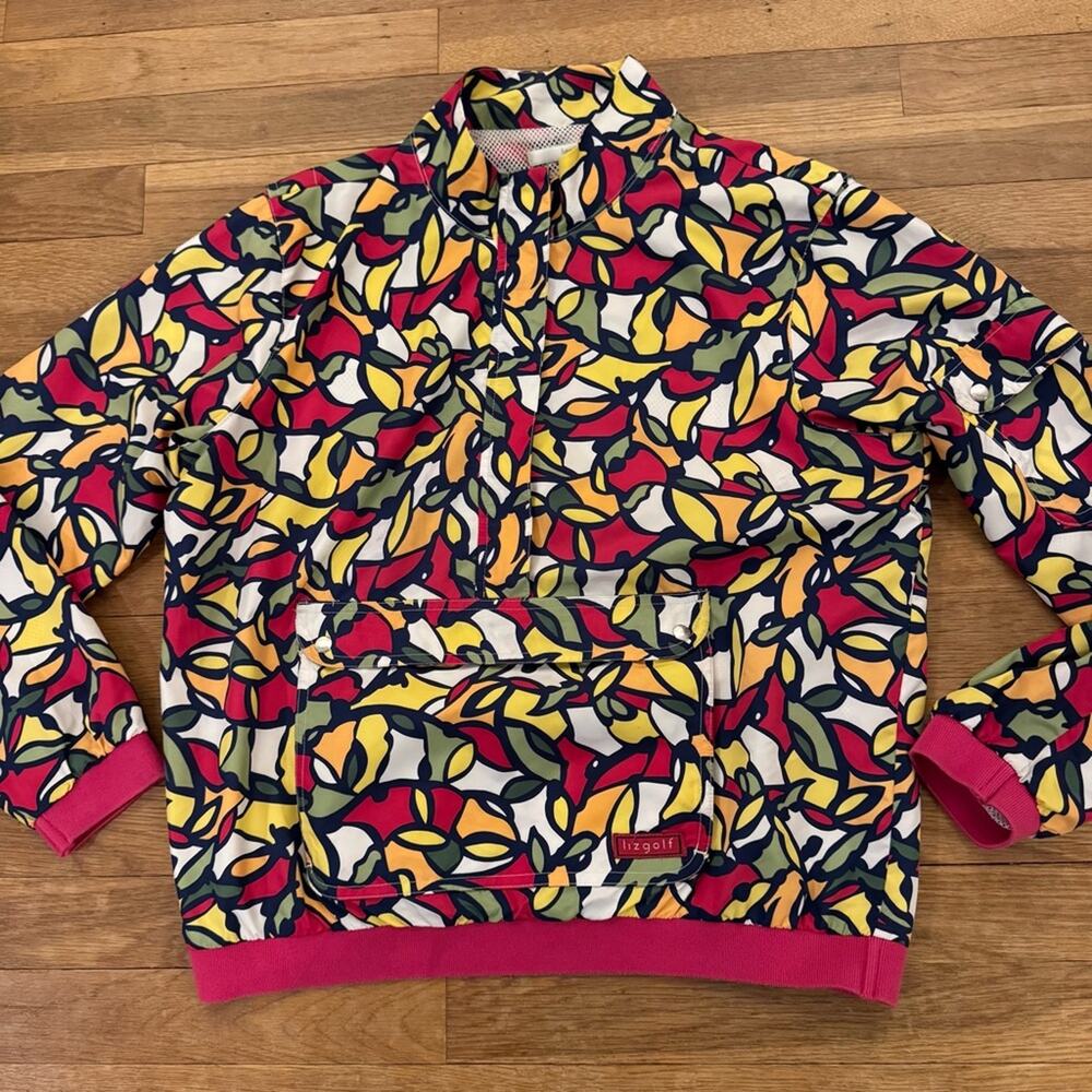 Vintage 90's Liz Golf Windbreaker Mesh Lightweight Zip Front Size Small S
 b13
